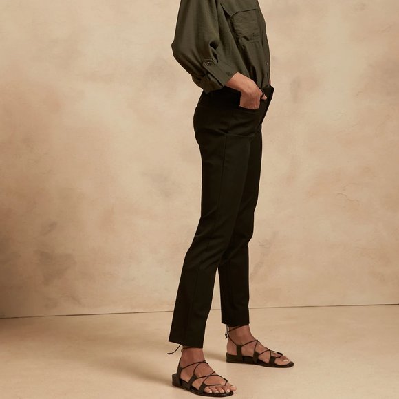 NWT Banana Republic Factory Black Sloan Slim Pants - Picture 3 of 4